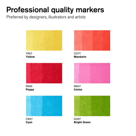 PROMARKER SET 6 VIBRANT TONES - Winsor & Newton