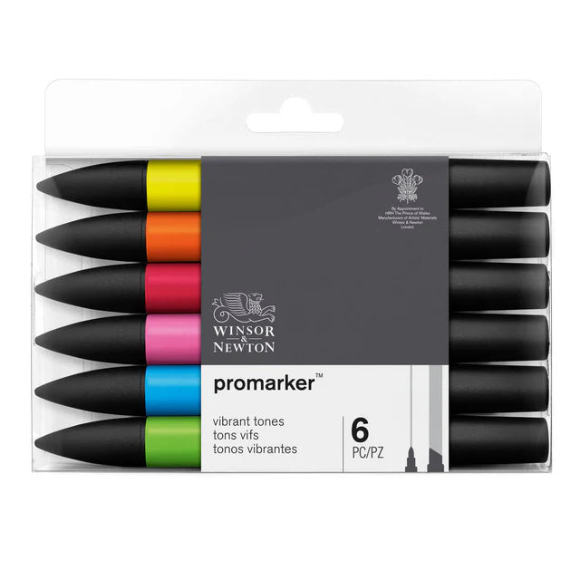 PROMARKER SET 6 VIBRANT TONES - Winsor & Newton