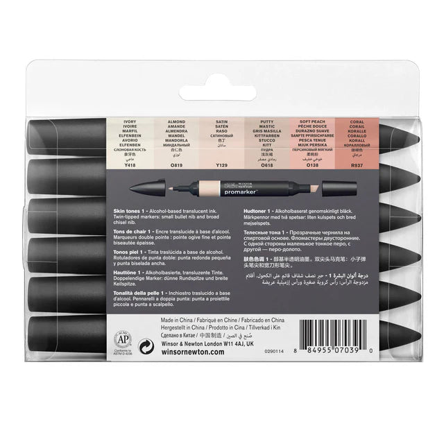 PROMARKER 6 SKIN TONES SET 1 - Winsor & Newton