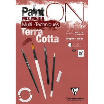 BLOCCO CARTA "TERRA COTTA" A4 - PAINT ON