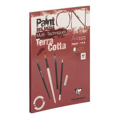 BLOCCO CARTA "TERRA COTTA" A4 - PAINT ON