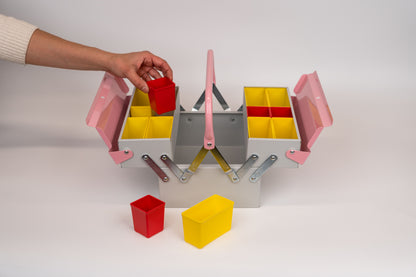TOOLBOX OFFICINA - grigio&rosa