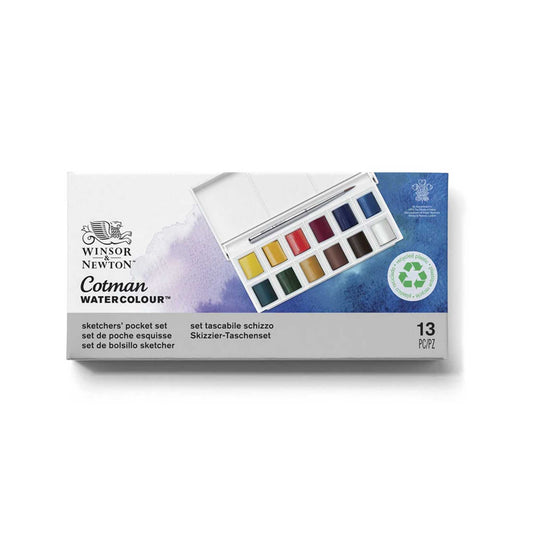 SET ACQUERELLI COTMAN 13 PEZZI