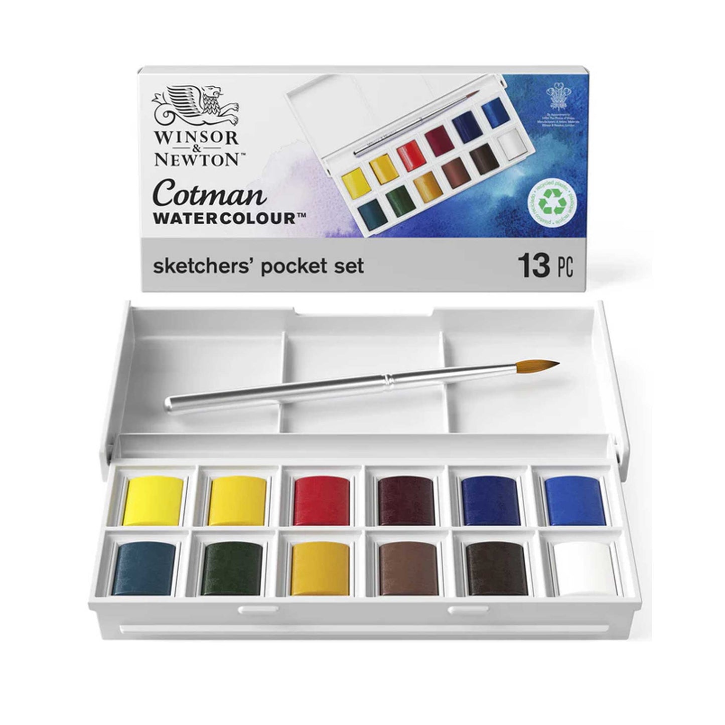 SET ACQUERELLI COTMAN 13 PEZZI