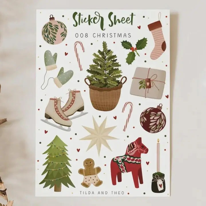 FOGLIO ADESIVI NATALE SKANDI - TILDA & THEO