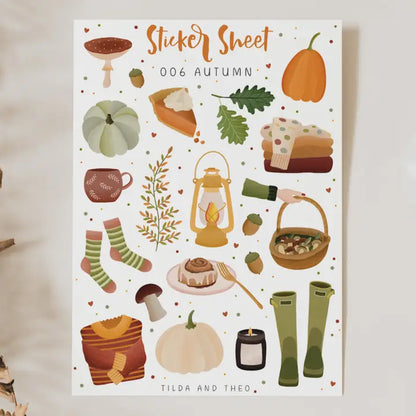 FOGLIO ADESIVI AUTUNNO HYGGE - TILDA & THEO