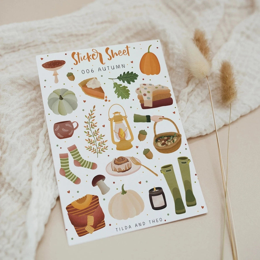 FOGLIO ADESIVI AUTUNNO HYGGE - TILDA & THEO