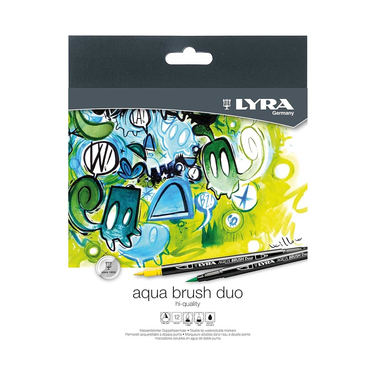 SET 12 PENNARELLI ACQUA BRUSH LYRA