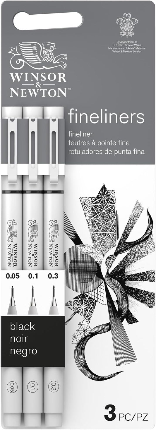 SET 3 FINELINER "NERO" WINSOR & NEWTON